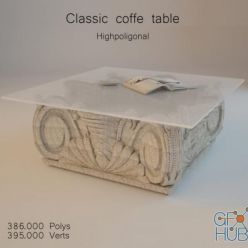 3D model Classic coffee table hi-poly