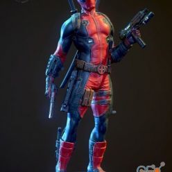 3D model Deadpool - Marvel Powers United VR PBR