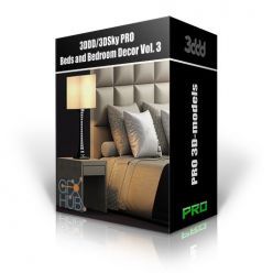 3D model 3DDD/3DSky PRO Beds and Bedroom Decor Vol. 3