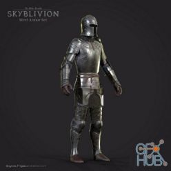 3D model Steel Armor set PBR