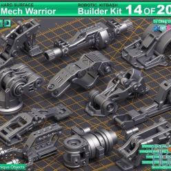 3D model ArtStation Marketplace – Mega Pack Sci-Fi Hard Surface KITBASH 400 DETAILS