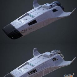 3D model SpaceShip (2) PBR