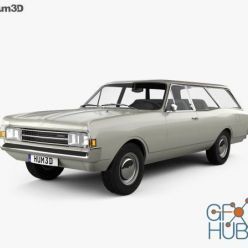 3D model Opel Rekord (C) Caravan 1967