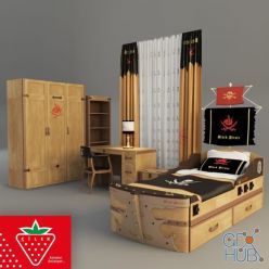 3D model Cilek Black Pirate bedroom