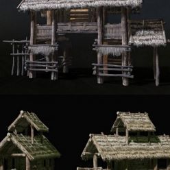 3D model Village Gate PBR