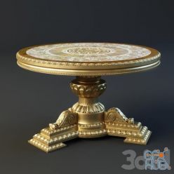 3D model Table O-Shaped Gold