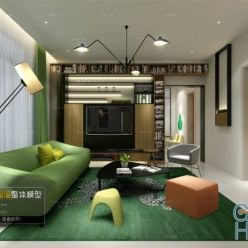 3D model Living room space A035