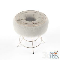 3D model Shell Fur Small Table