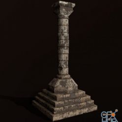 3D model Old Column PBR