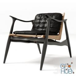 3D model Atra lounge chair by Luteca