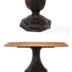 3D model Hooker Furniture Sanctuary Wood Round Accent Table 5402-50001