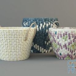 3D model 3 baskets by Zara Home