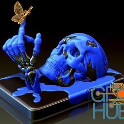 3D model Dripping Skull – 3D Print