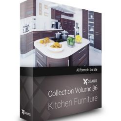 3D model CGAxis Models Volume 86 Kitchen Furniture