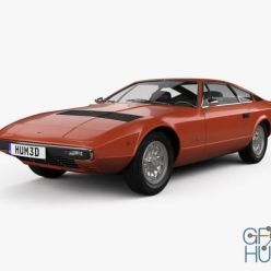 3D model Super car Maserati Khamsin 1977