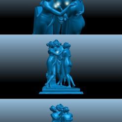 3D model Sculpture of Three Grace 01 – 3D Print