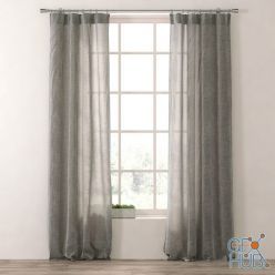 3D model METALLIC OPAQUE LINEN DRAPERY PANEL (max, fbx)