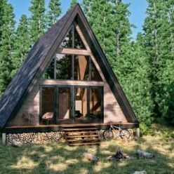 3D model Architecture Inspirations – Forest Cabin