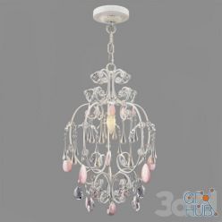 3D model CERISE PINK QUARTZ CHANDELIER