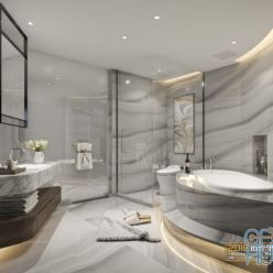 3D model Modern bathroom interior 20