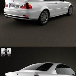 3D model BMW 3 Series compact 2004 car