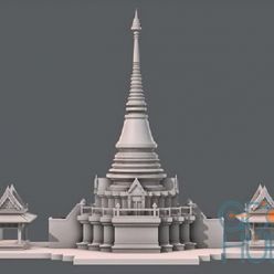 3D model Cubebrush – Pagoda V01 – V02