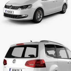 3D model Volkswagen Sharan 2011