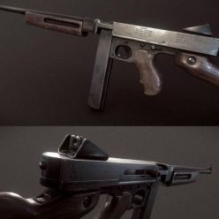 3D model Thompson Submachine Gun (fbx, obj, dae)