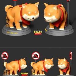 3D model ﻿Shiba with cryptocurrency – 3D Print