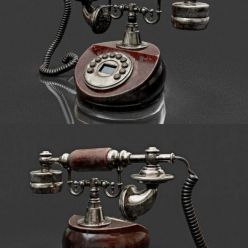 3D model Vintage Telephone PBR 1