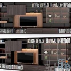 3D model TV zone Molteni 505 wall system