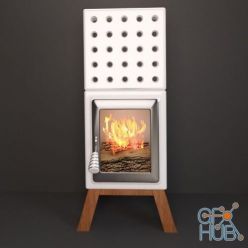 3D model Compact fireplace Barbaros
