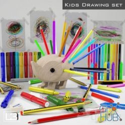 3D model Kid drawing kit