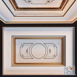 3D model Classic ceiling molds 1