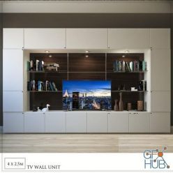 3D model TV WALL UNIT4