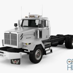 3D model Hum3D - Western Star 4900 SB Day Cab Chassis Truck 2008
