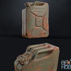 3D model Old Rusty Jerrycan PBR