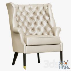 3D model Restoration Hardware 19th English Wing Chair