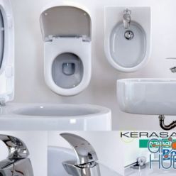 3D model Toilet and bidet FLO by Kerasan