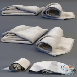 3D model Rolled towel