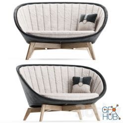 3D model Peacock Sofa Cane-Line