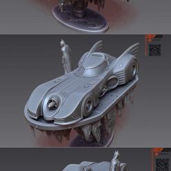 3D model Batmobile Diorama – 3D Print