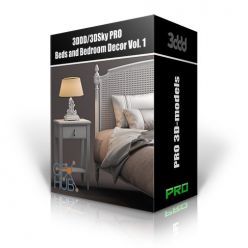 3D model 3DDD/3DSky PRO Beds and Bedroom Decor Vol. 1