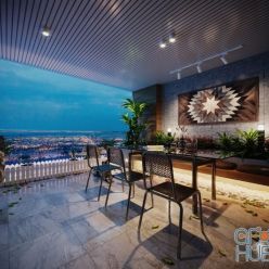 3D model Exterior Balcony 5 By NguyenHuuNghia