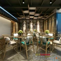 3D model Chinese restaurant interior 29