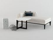 3D model Sofa and square table