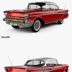 3D model Chevrolet Bel Air Sport Coupe 1957 car
