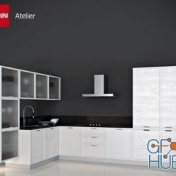 3D model Kitchen set Atelier by Scavolini