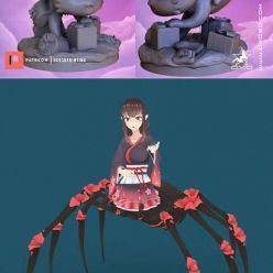 3D model Emilia Re Zero - Model Chibi and Monster Girl Arachne – 3D Print