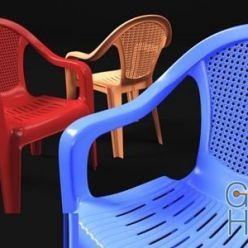 3D model Plastic chair